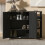 Bideford 2 Door Shoe Cabinet Rustick Black Oak 2