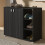 Bideford 2 Door Shoe Cabinet Rustick Black Oak 3