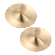 mini finger cymbals with wooden handle for dance, rhythm, kindergartens, music classes