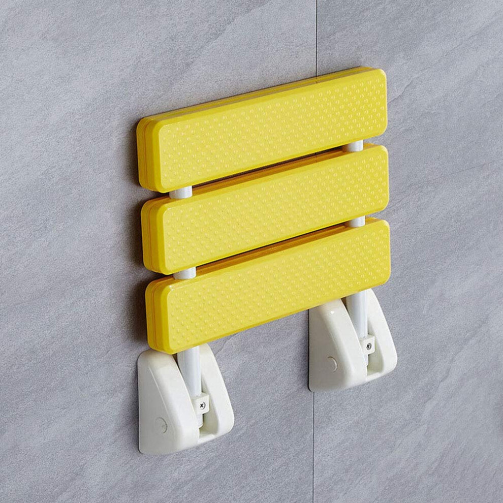 Foldable Shower Seat Wall Mounted DropLeaf Stool White Bath Bench Bathroom Sauna Room Elderly Disabled Pregnant Women