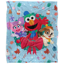 Sesame Street Furry Friends Wreath Blanket