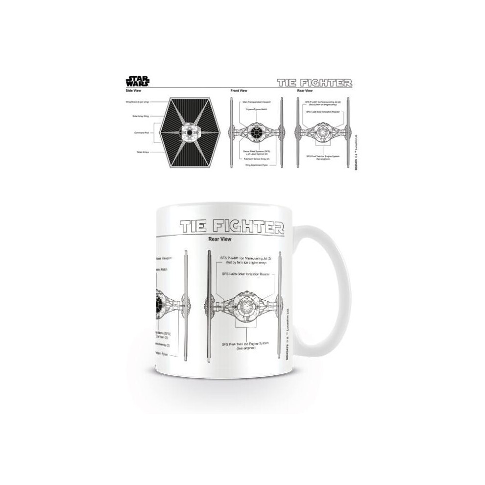 Star Wars Tie Fighter Sketch Mug