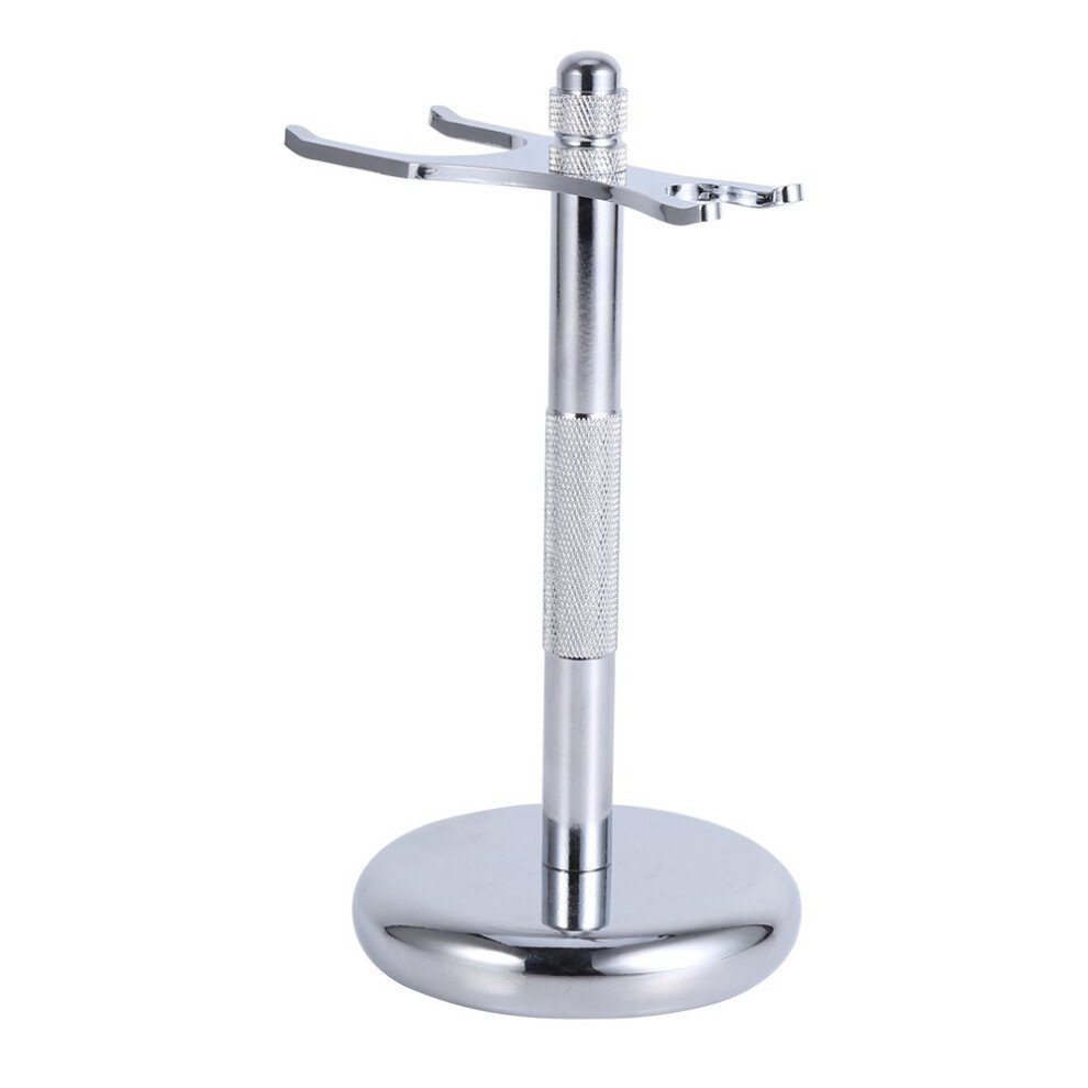 Shaving brush holder, alloy, stylish stand, supports 3 brushes, compact design