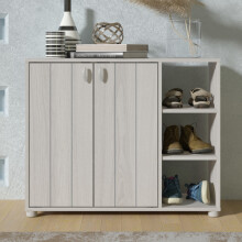Bideford 2 Door Shoe Cabinet Warm Grey Oak