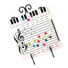 Music notation board for teaching and practicing, for students, children, musicians, erasable, dryerase, music staff, whiteboard Ref: 9875