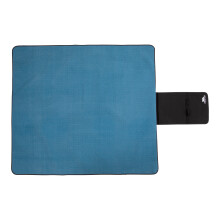 (One Size, Rich Teal) Trespass Throw Waterproof Checked Foldable Blanket