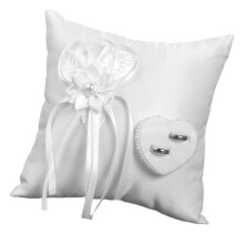 1 piece Wedding Ring Pillow Imitation Camellia Elegant Square Ring Holder Cushion for Wedding Ceremonies and Engagements Soft Comfortable Surface Fine