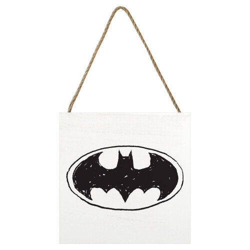 Batman Batman Fun Sketch Logo Wooden Block