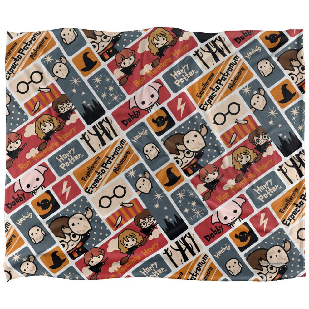 Harry Potter Chibi Characters Blanket Multicoloured