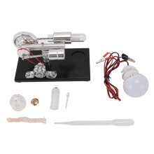 Model Stirlingova motoru s LED světlem, vědecký experimentální model, horkovzdušný motor, generátor elektřiny, vzdělávací hračka,