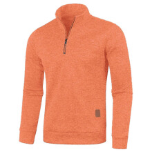 FaonKeen Half Zip Pullover Men's Oversize Winter Sports Work Jumper XXL Orange