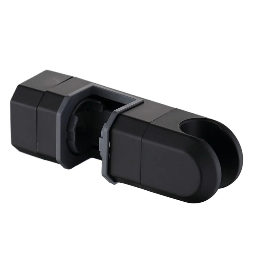 Chrome Shower Rail Head Slider Bar Holder Adjustable Bracket Easy Install Rotate Black Fits Most Shower Rails 9365049830300