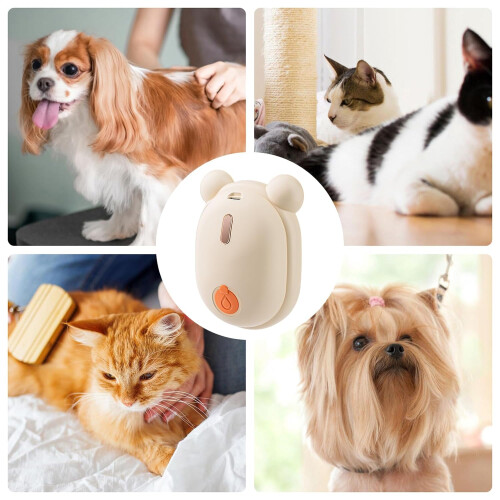 Smart massage electric deshedding tool for pet training, beige 2