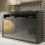 Sideboard 155cm Aether - Dark Grey with Gloss Doors 1