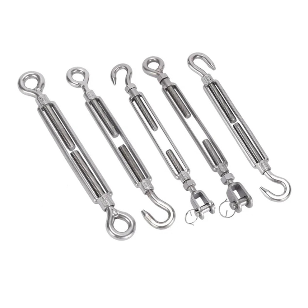Turnbuckles M4 Stainless Steel 304 Hook And Eye 5 Pcs Wire Rope Tension 9189345979019