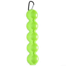 Keep your golf balls in this silicone holder with carabiner for convenient attachment (Green).