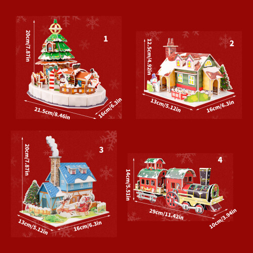 Puzzle éducatif sur le thème de Noël, kits d'artisanat,-1 2