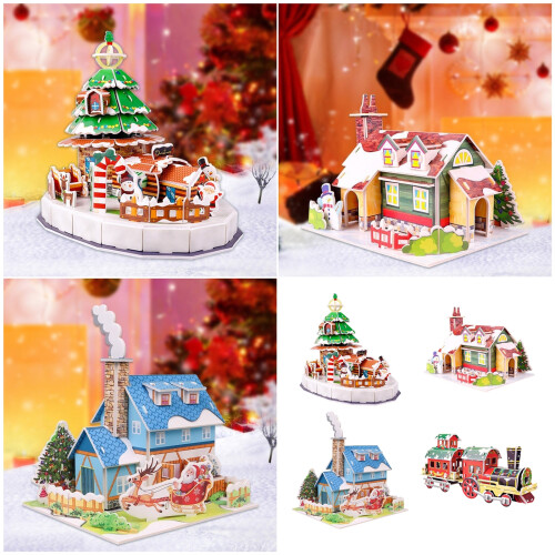 Puzzle éducatif sur le thème de Noël, kits d'artisanat,-1 1