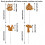 Ensemble de piquets décoratifs de jardin,-Quatre pièces de type 7