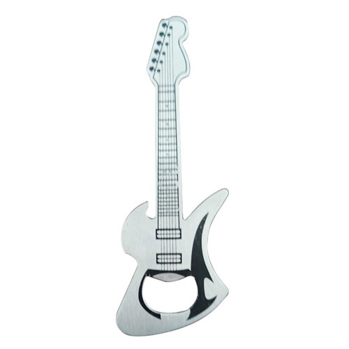 Nonrust Steel Beer Bottle Opener Unique Guitar Shape-Silver