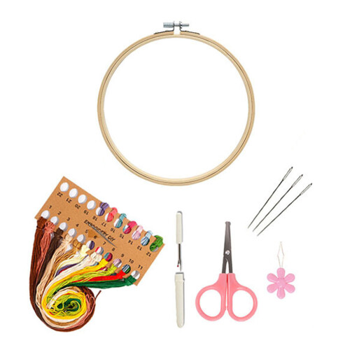 Embroidery Set DIY Craft With Pre Printing Pattern-DZ0407