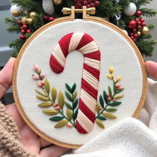 Kerstborduurset met borduurringinstructie voor beginners-7 1