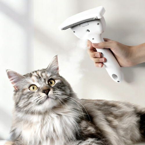 Pet Brush Sprayer For Shedding Control Massage Grooming Comb 1