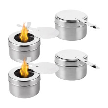 4Pcs Stainless Steel Heaters Container with Sealed Lid Leakproof