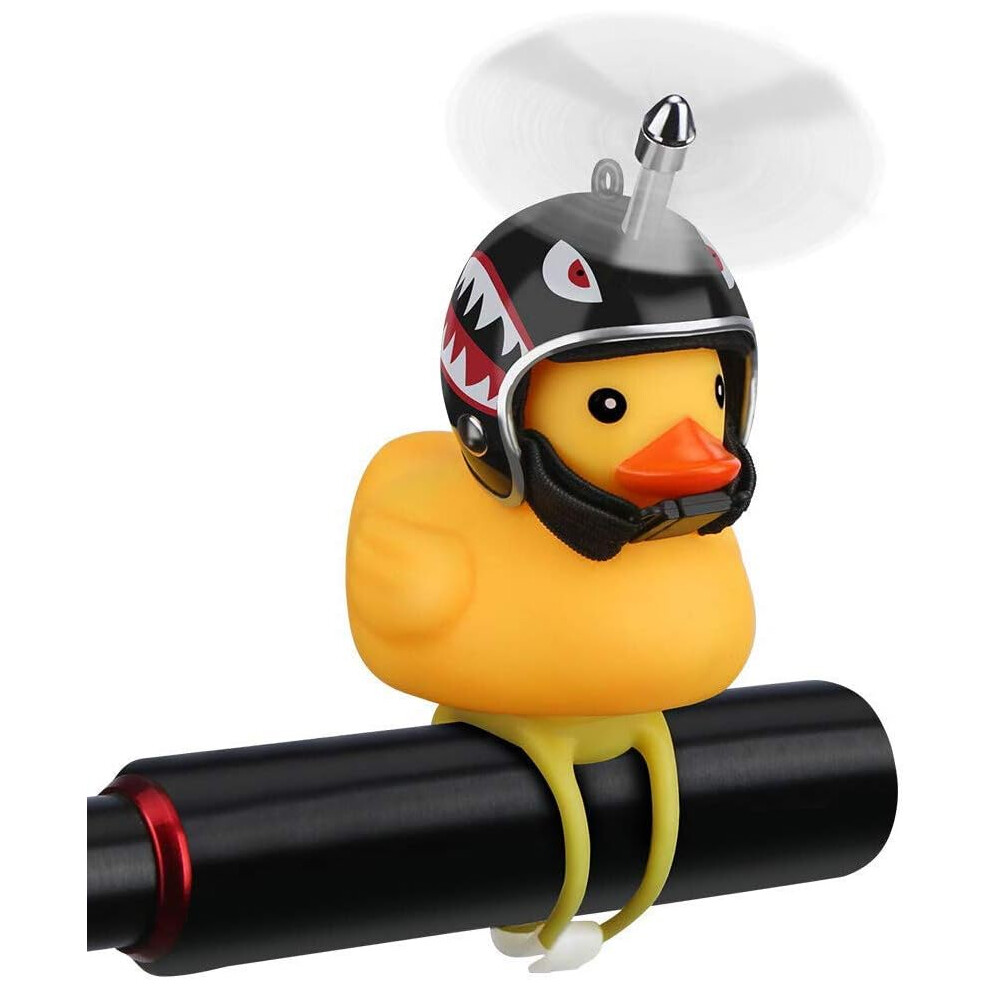 A Variety Of Use Duck-Shaped Horn, Unique Design Rubber Duck With Sound And Features, Propeller-Equipped Bicycle Bell For Kids And Adults, Light 9190834598048