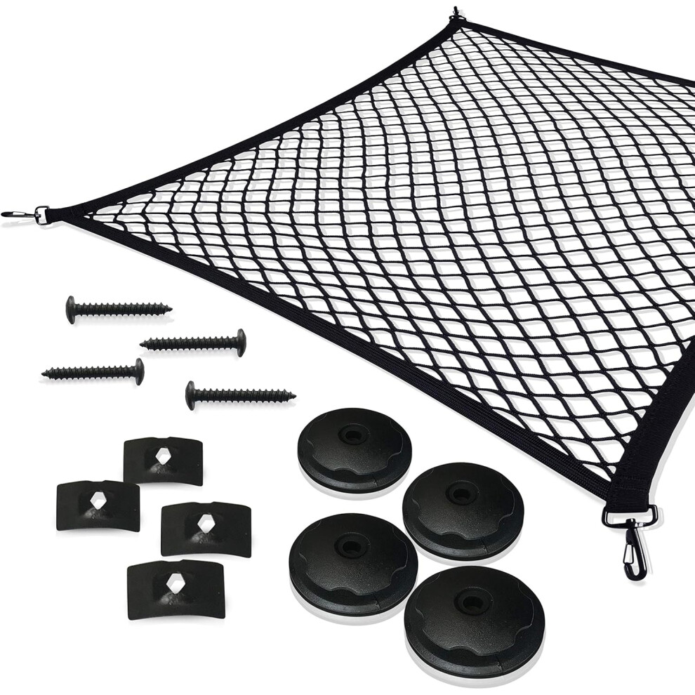 Adjustable Elastic Cargo Net, Durable Material Reliable Performance Quality Construction Heavy Duty Mesh For Audi, Bmw, Vw, Jeeps, Suv (110X60cm) 9190834251103