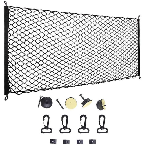 Adjustable Envelope Trunk Net, Multi-Function Vehicle Net Compatible with Audi, BMW, VW, And More 1