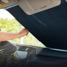 Parasole per finestrino auto con meccanismo di retrazione automatica, installazione magnetica per la privacy, ventosa per bambini e potente