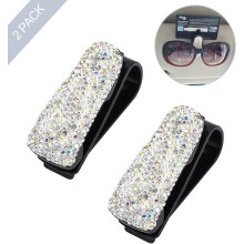 Matériau de haute qualité, décoration universelle pour pare-soleil de véhicule avec porte-lunettes de soleil brillant, facile à installer pour