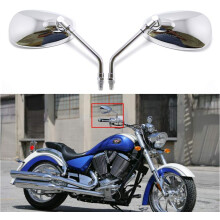 Ax de oțel, Suport filetat universal de 10 mm, Oglinzi retrovizoare laterale personalizate, Compatibil cu Honda Suzuki Kawasaki Victory, Oglindă