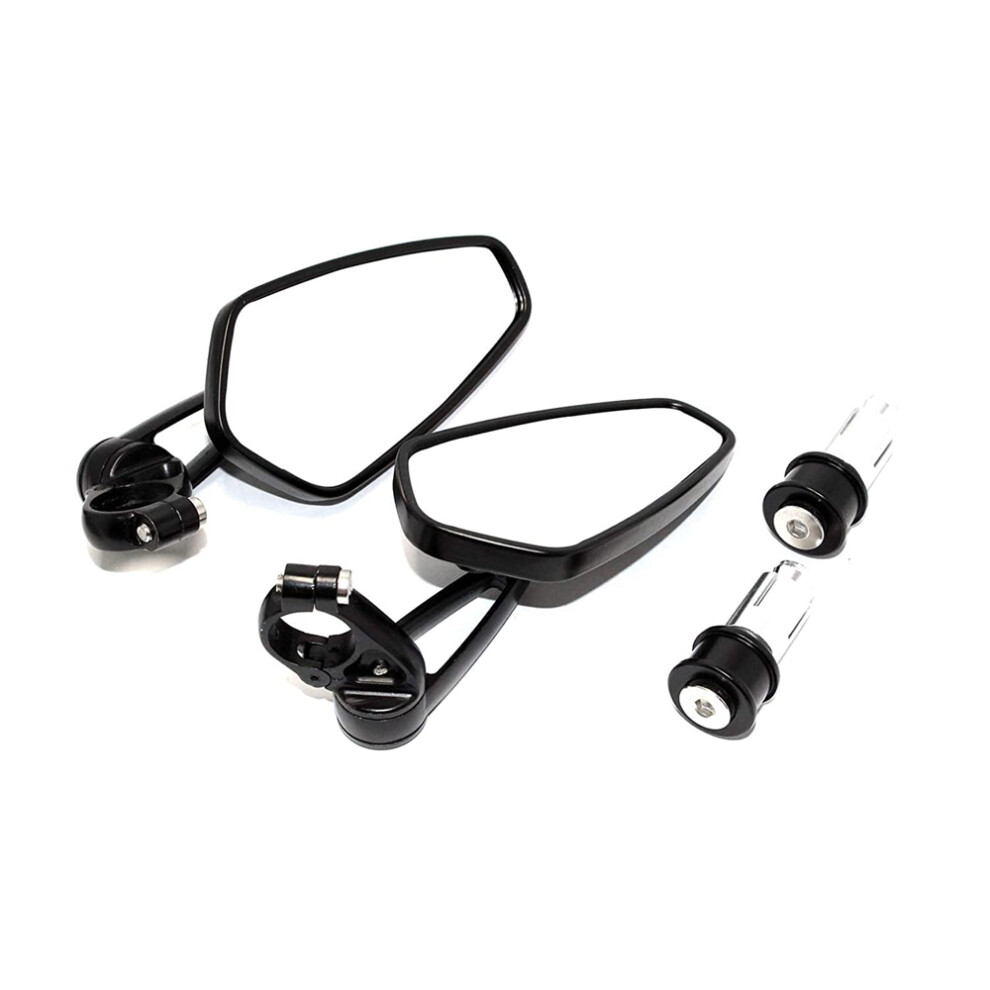 Motorcycle Mirrors, Cnc Machined Aluminum Provides Robustness, Clear Glass Lens For High Definition Viewing Experience, Durable Build Blue 9190834599625