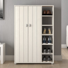 Bideford 2 Door Tall Shoe Rack Cabinet White