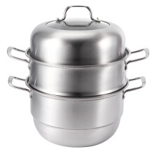 Dampkurv for dumplings for matlaging, allsidige matlagingsalternativer Flerlags dampgryte i rustfritt stål med ergonomisk håndtak, stabelbar design