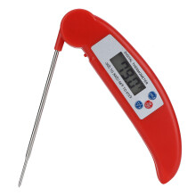 Rotating LCD Meat Thermometer, High Accuracy Cooking Tool Ultra Fast Digital Waterproof Professional Grade BBQ Grill Companion for Steak Fish Turkey