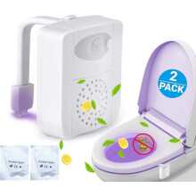 Idée cadeau originale pour les fêtes : lampe de toilette avec stérilisateur UV et aromathérapie, LED activée par détecteur de mouvement pour