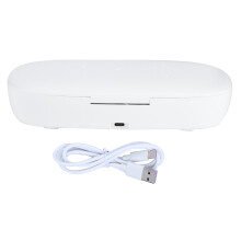 Caja esterilizadora UV con carga inalámbrica, limpiador ultrasónico de joyas que ofrece una limpieza suave pero potente, diseño portátil que