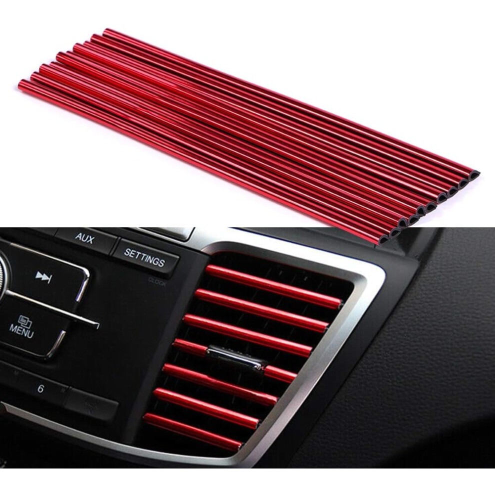 Car Air Vent Enhancement, Bendable Car Air Conditioner Decorative Strips 4 Personalized Diy, Universal Air Outlets Accessories, 10 Pieces In 9139052723672