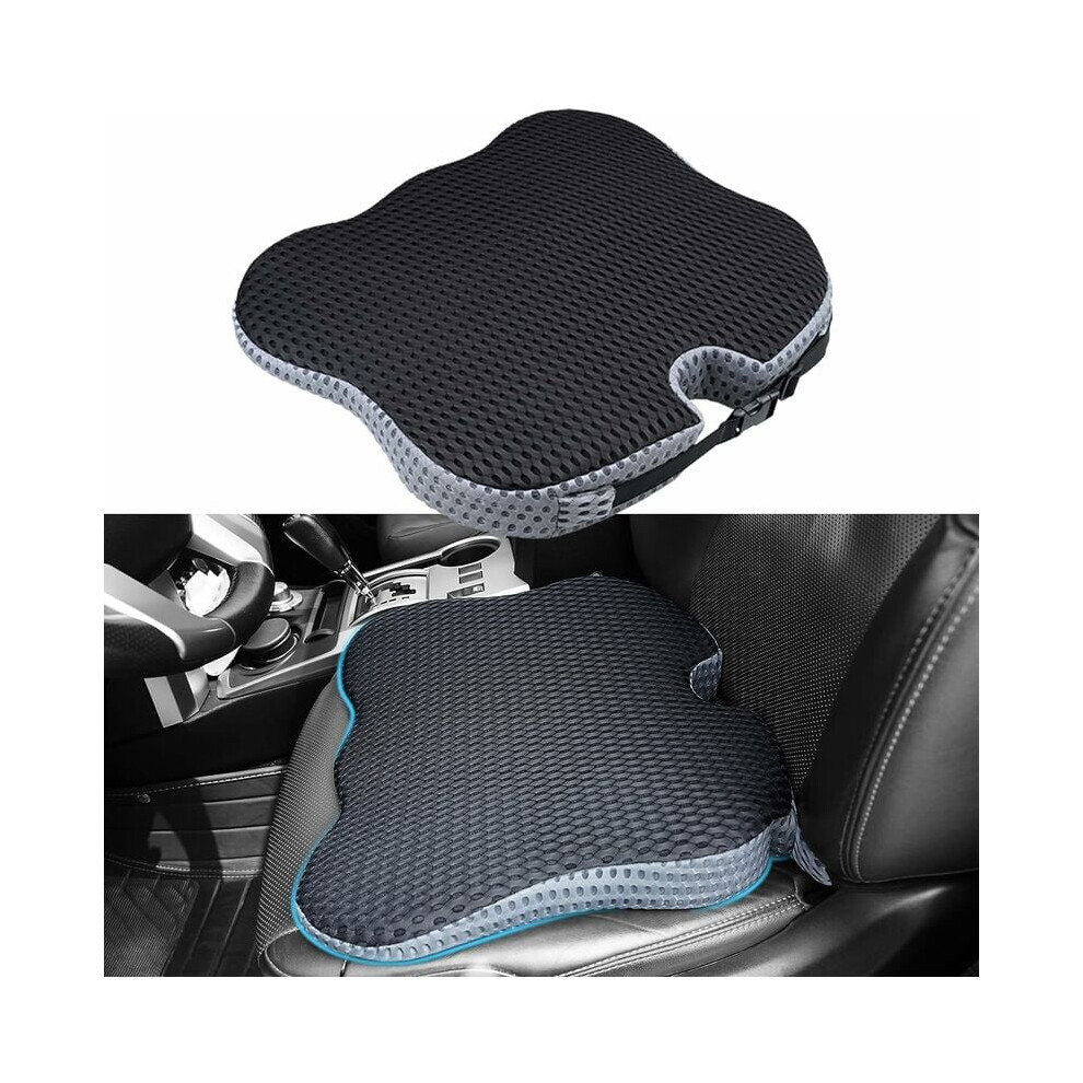 Tailbone Pain Relief Car Seat Cushion W/ Expand Driving Vision, Dense Memory Foam 4 Improved Posture, Heightening Wedge Booster 4 Short Drivers 9139052724952