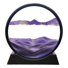 Artistiek dynamisch zandlandschap, ontspannend cadeau voor elke gelegenheid. Dit bewegende zandkunstwerk biedt een 3D-diepzeelandschap in een rond