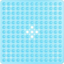 Rutschfeste Duschmatte, quadratisches Design mit starken Saugnäpfen, praktische Ablauflöcher für schnelles Trocknen, maschinenwaschbar, sicher