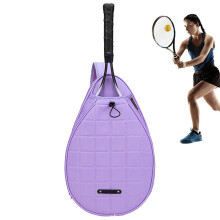 Tennis Racket Case Oxford Cloth Protective Bag With Elastic Cord Large Capacity For Badminton And Tennis Rackets
