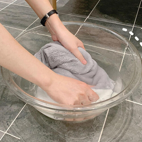 Transparent Wash Basin Thick PET Plastic Dish Tub For Kitchen Laundry Large Capacity Stackable 500g Medium M 2