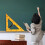 Math Equipment, Large Digital Math Ruler, Teacher Tool for Classroom Teaching, Whiteboard, Office, Black, 45 Degree Triangle 2