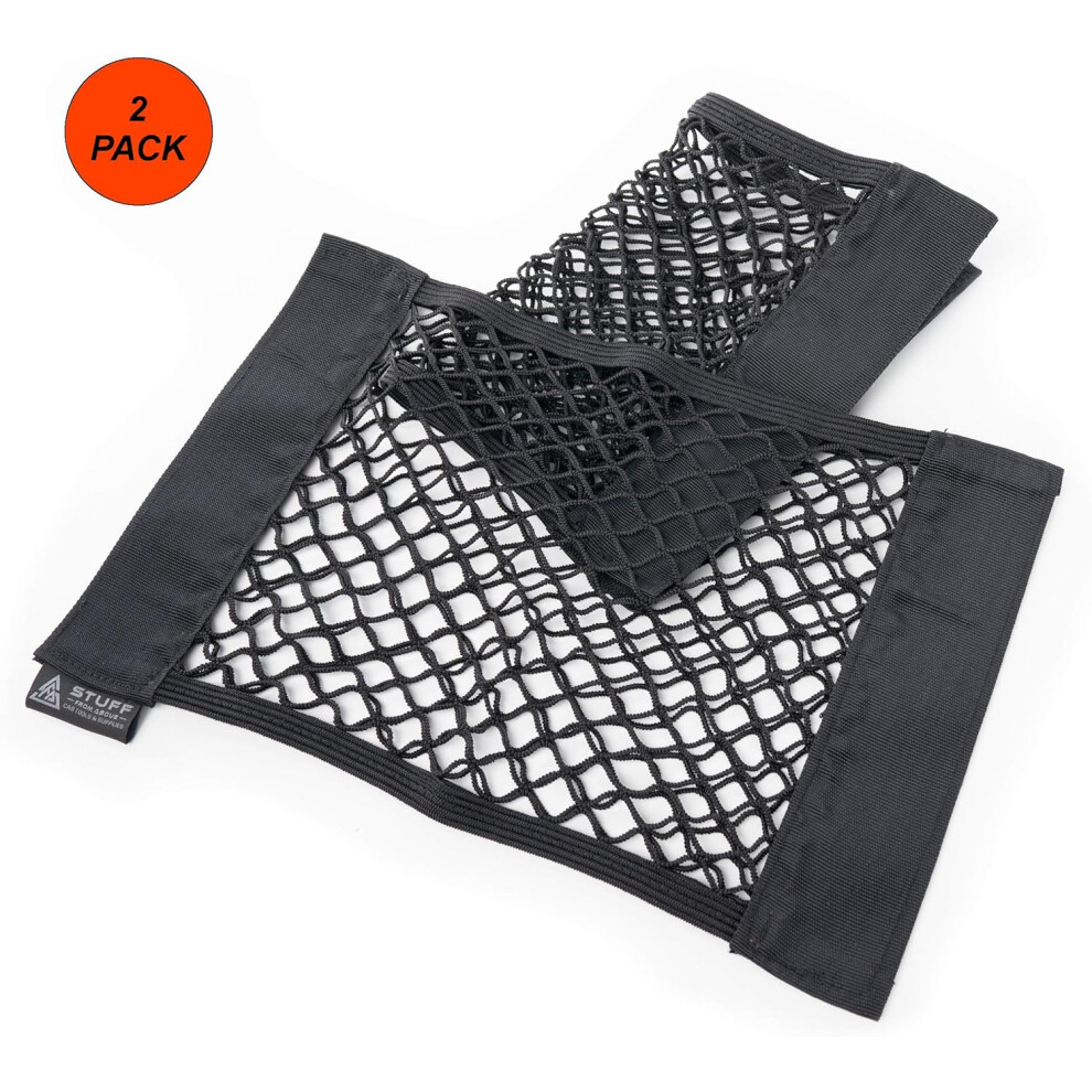 Universal Fitment Cargo Organizer, Car Storage Net With Double Layer Design For Rear Trunk, High-Quality Polyester Fiber Ensures Durability And Easy 9190834905891