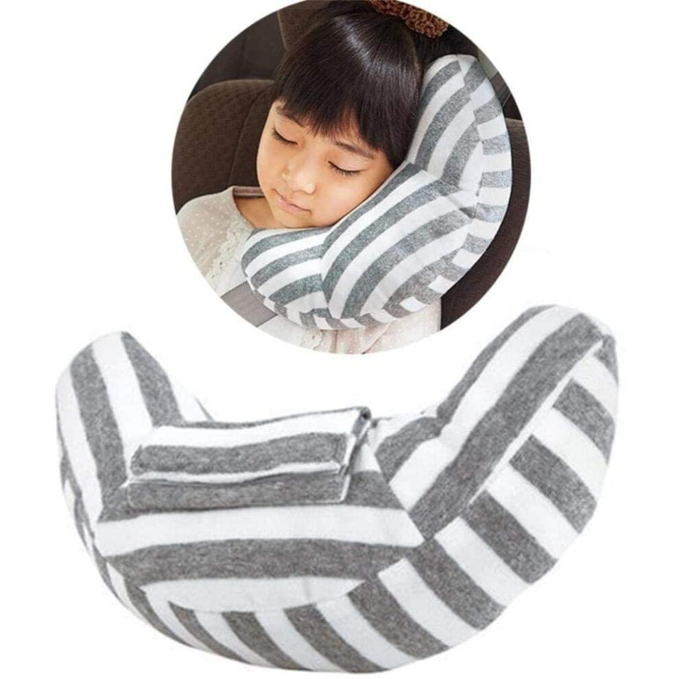 Travel Companion Pillow, Universal Fit For Car Plush Headrest Ergonomic Design, Easy To Use Breathable Material Seatbelt Neck Support For Kids 9176269149680