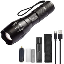 Taktische Multifunktions-Taschenlampe, superhelle 3000 Lumen mit langer Akkulaufzeit, wasserdicht und robust nach Militärstandard für
